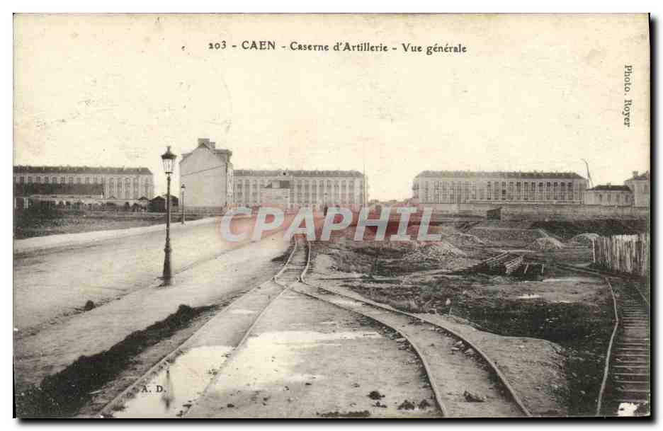 CPA Caen Caserne d Artillerie Vue generale Militaria