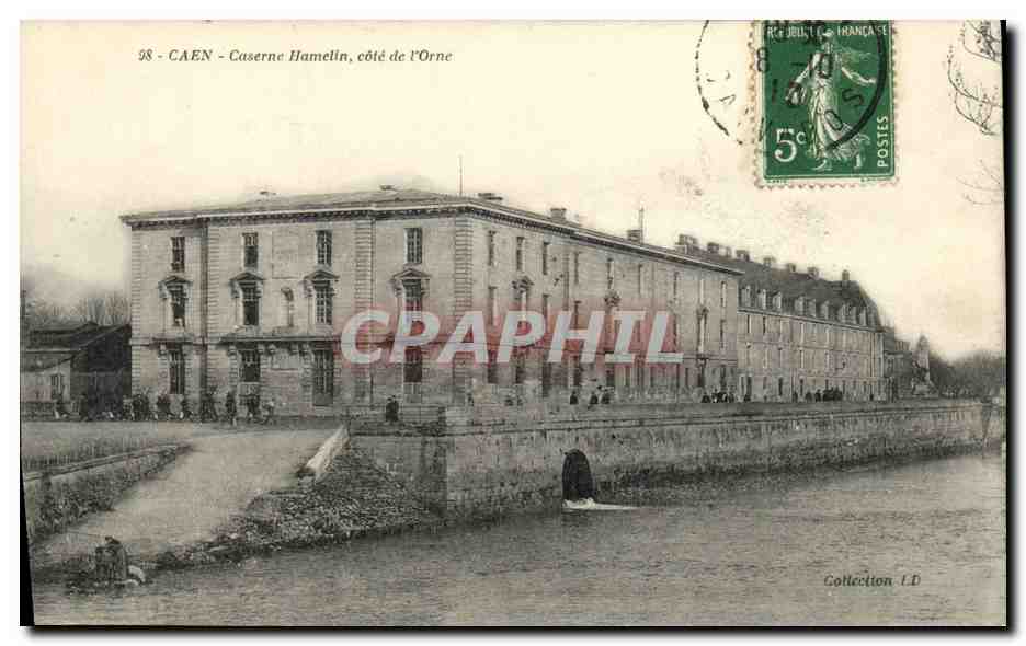 CPA Caen Caserne Hamelin cote de l Orne Militaria