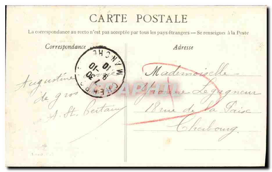 CPA Caen Caserne Hamelin cote de l Orne Militaria — Verso