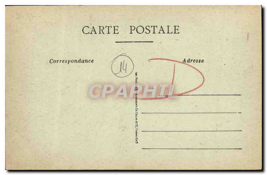 CPA Caen Le Caserne Hamelin et le Monument des Mobiles Militaria — Verso