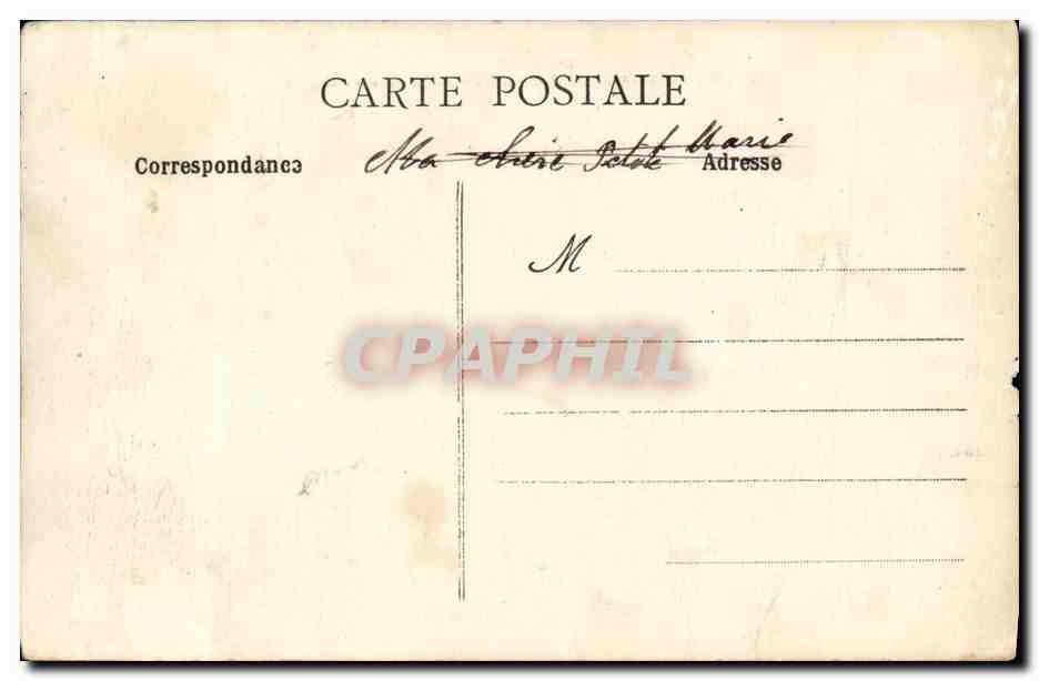 CPA Caen Caserne d Artillerie batiment central Militaria — Verso