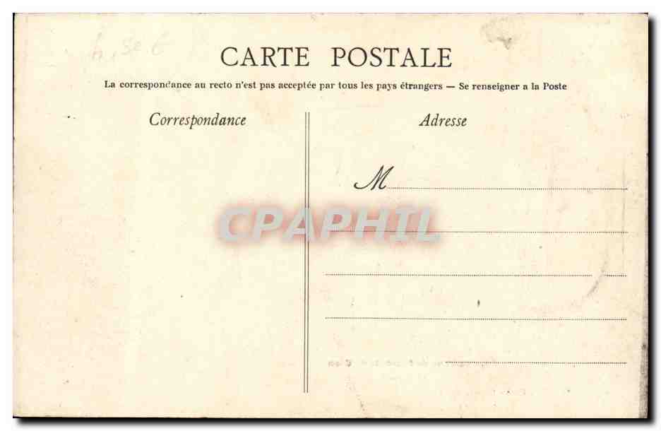 CPA Caserne de Remonte de Caen Le trotoir Militaria — Verso