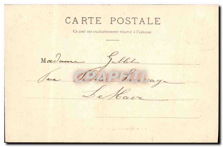 CPA Caen Caserne Hamelin Militaria — Verso