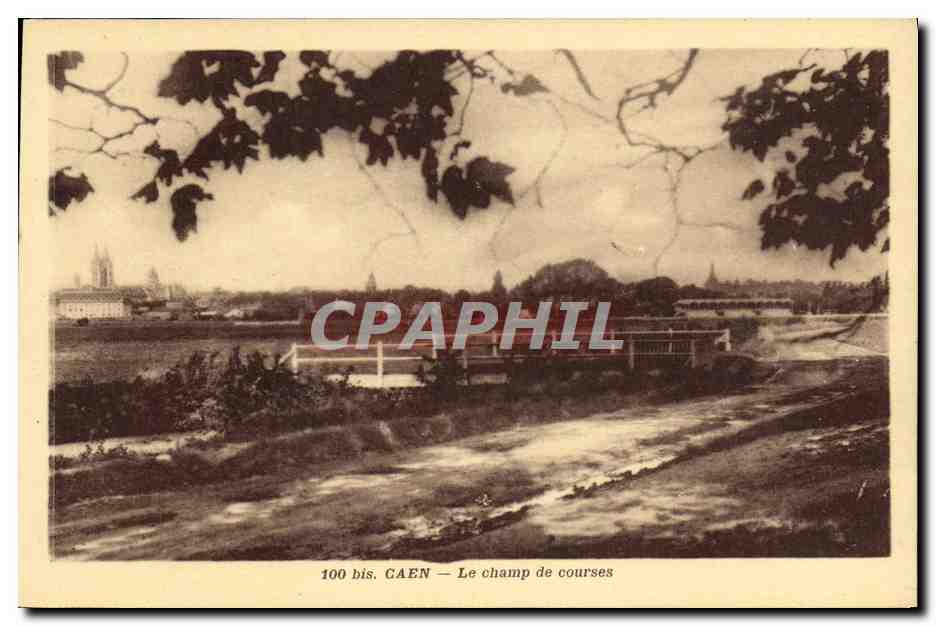 CPA Caen Le Champ de Courses Hippsisme Chevaux