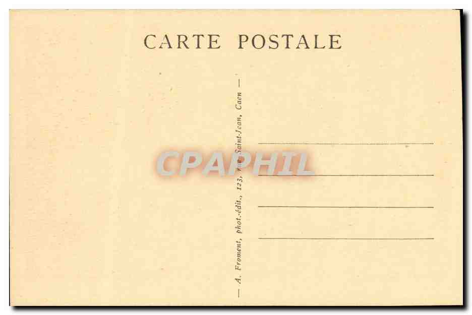 CPA Caen Le Champ de Courses Hippsisme Chevaux — Verso