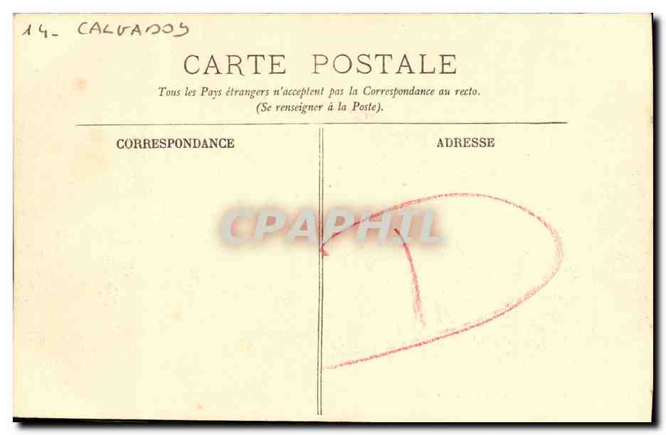 CPA Caen La Prairie Vaches — Verso
