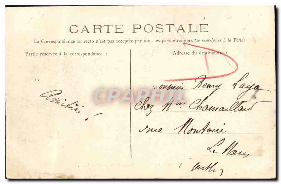 CPA Caen La Prairie Champ de Courses Hippisme Chevaux — Verso