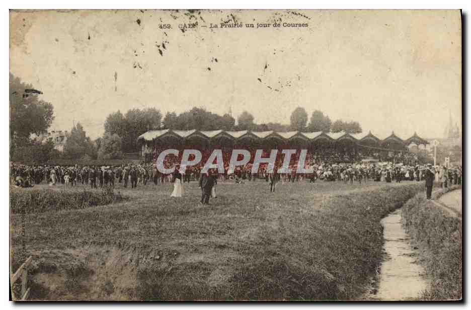 CPA Caen La Prairie un Jour de Courses Hippisme Chevaux