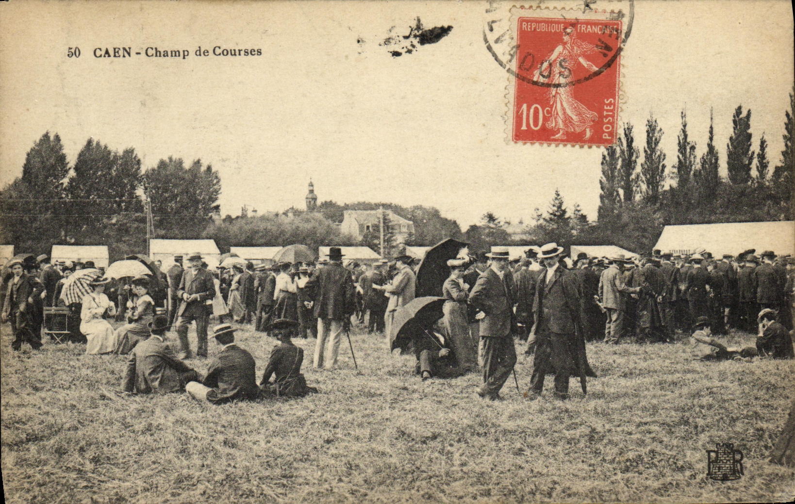 Caen - Champ de Courses — éditeur P. R. n°50 - Anverso