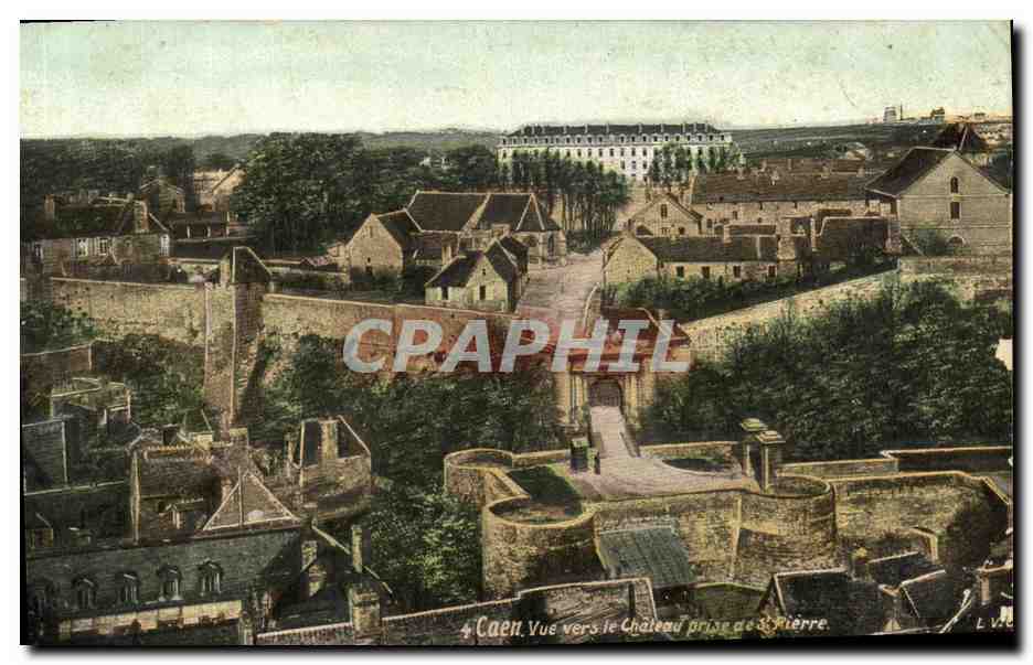 CPA Caen Vue vers le Chateau Prise de St Pierre