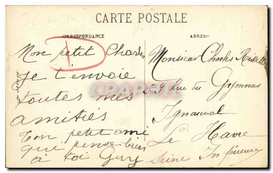 CPA Caen Le Pont Levis du Chateau Saint Pierre — Verso