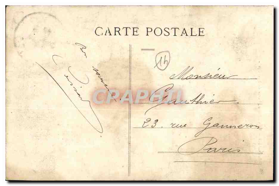 CPA Caen La Chateau Porte de Secours — Verso