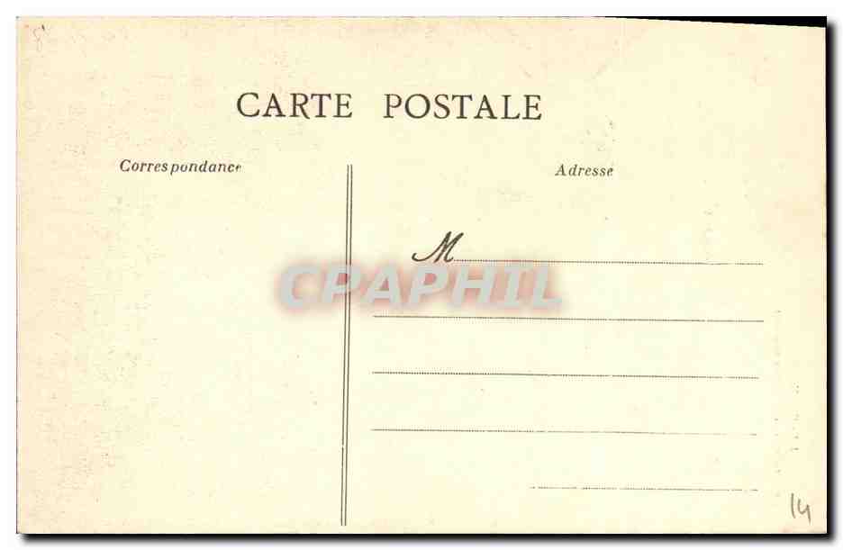 CPA Caen La porte de la Caserne du Chateau — Verso