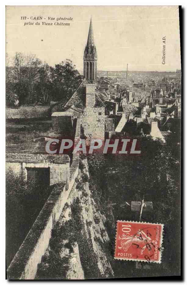 CPA Caen Vue generale prise du Vieux Chateau