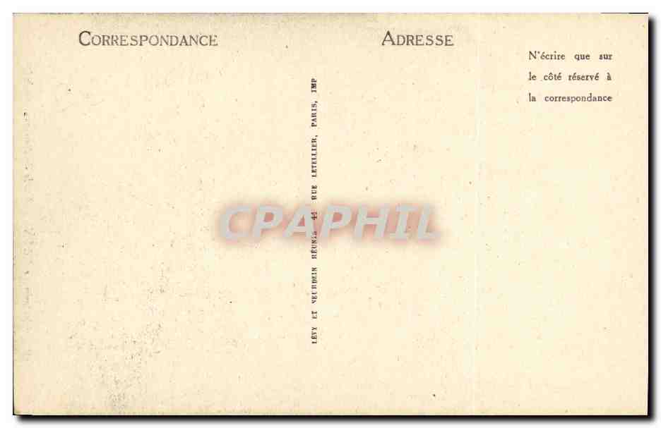 CPA Chateau de Caen Porte de Secours — Verso