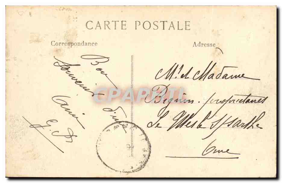 Caen — Entrée principale du Château Caserne Lefevre — M. C. F. L., Paris-Meudon — Verso