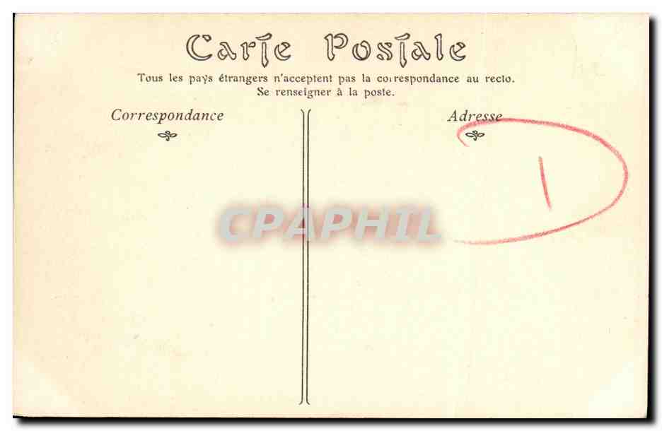 CPA Caen Porte principale du Chateau Caserne Lefevre Militaria Soldats — Verso