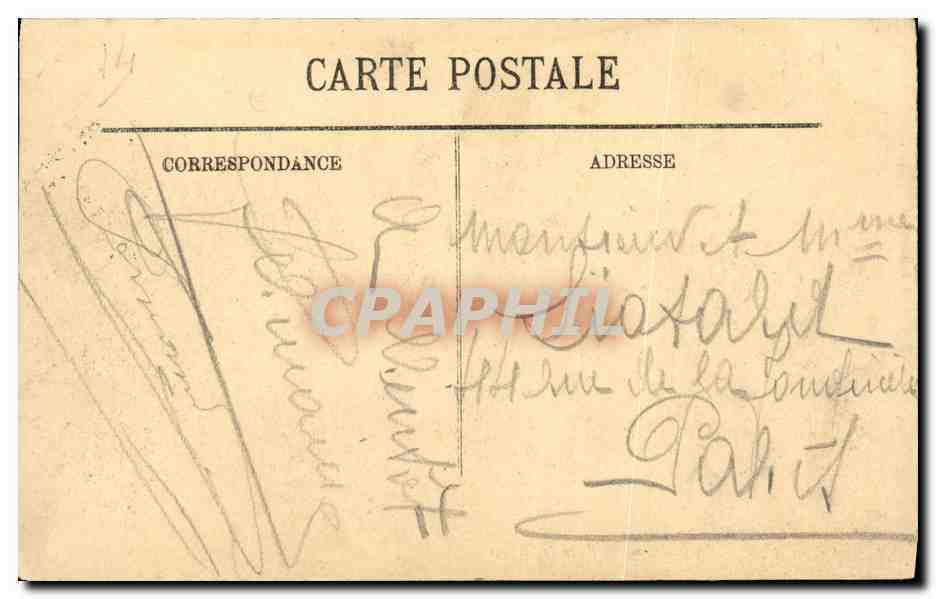 CPA Caen Le Chateau Poste de Secours — Verso