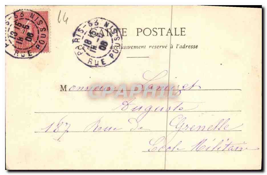 CPA Anciens Costumes de Normandie Costume de Caen Folklore — Verso