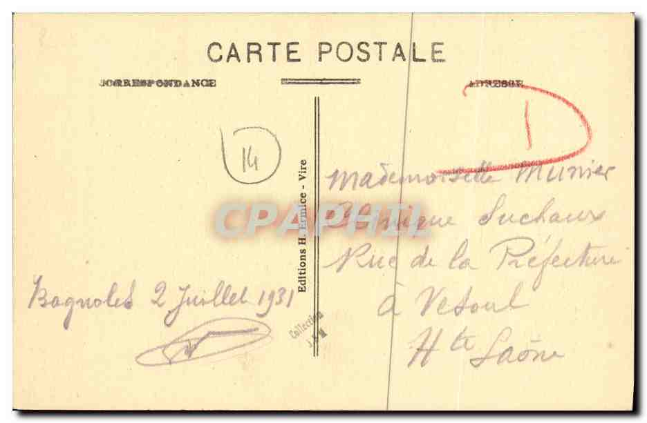 CPA L Ancienne Normandie Coiffe de la Region de Caen Folklore — Rückseite
