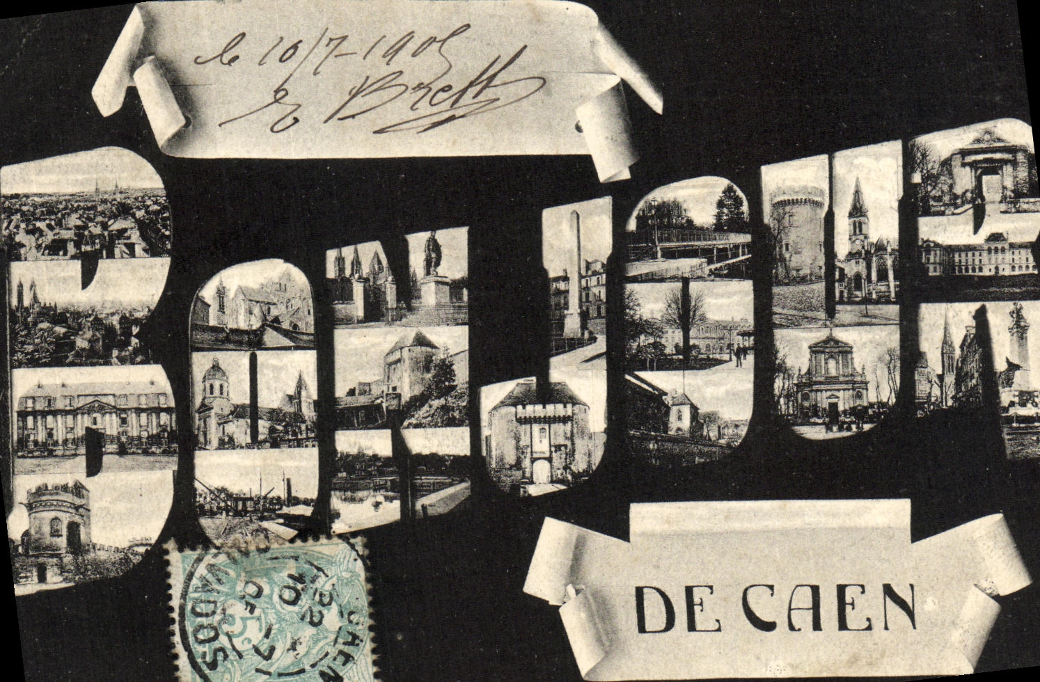 CPA Bonjour de Caen