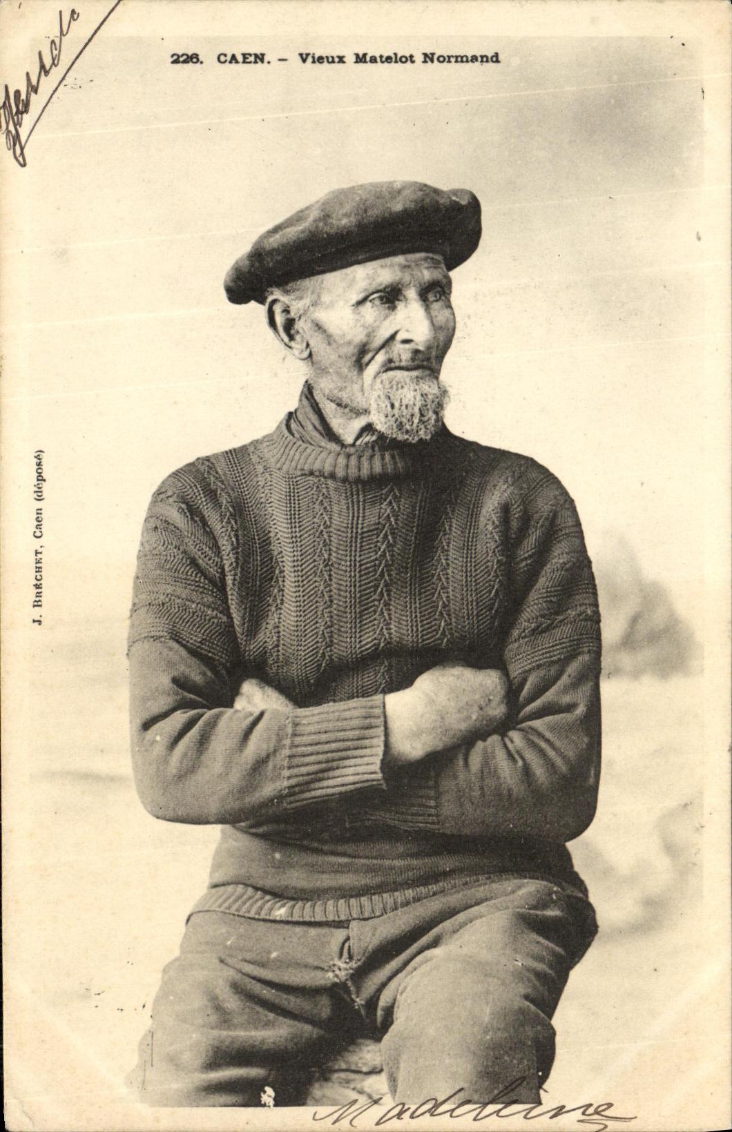 Caen — Viejo marinero normando — J. Inaëcht, Caen (depositado)