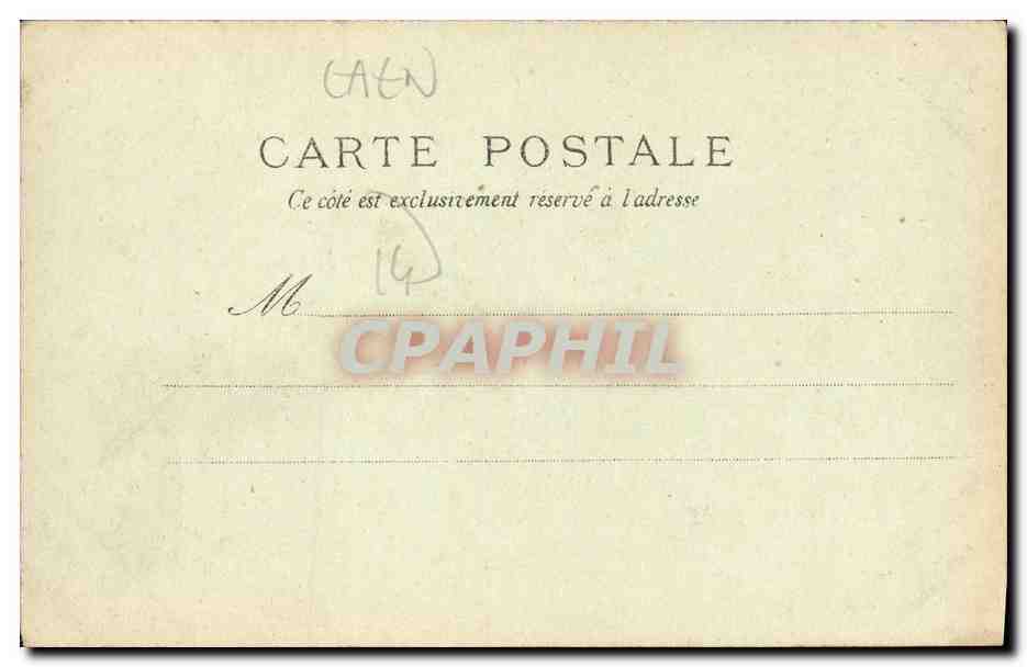 CPA Caen Villa Dramart — Rückseite