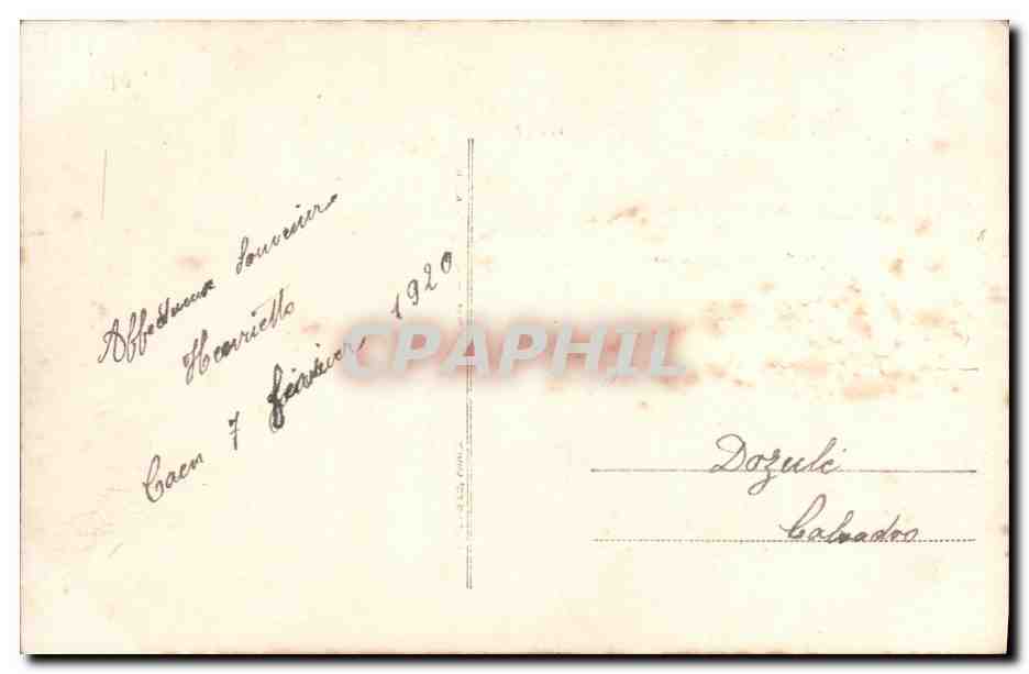 Amitiés de Caen — oiseau et rose — éditeur LL n°43 — Back