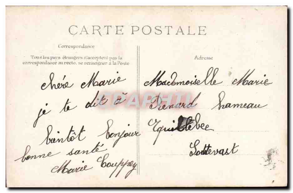 CPA Souvenir de Caen Hirondelles — Verso
