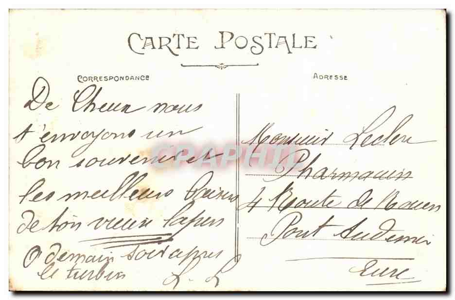CPA Caen Lycee Malherbe Cour interieure  — Verso