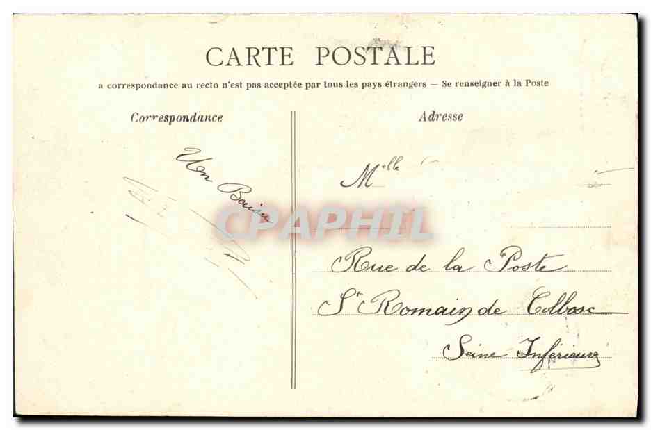 CPA Caen Le cloitre du Lycee Malherbe er l eglise Saint Etienne Ancienne abbaye aux hommes — Verso
