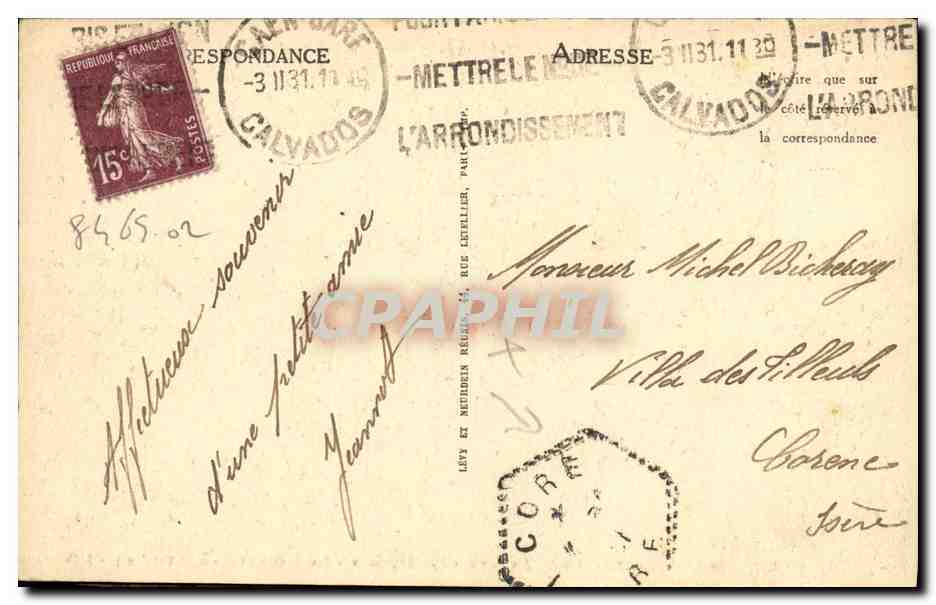CPA Caen Le Lycee Ancienne Abbaye aux Hommes Le Refectoire — Verso