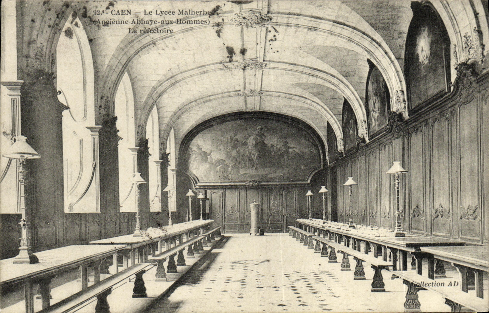 CPA Caen Le Lycee Malherbe Ancienne abbaye aux hommes Le refectoire