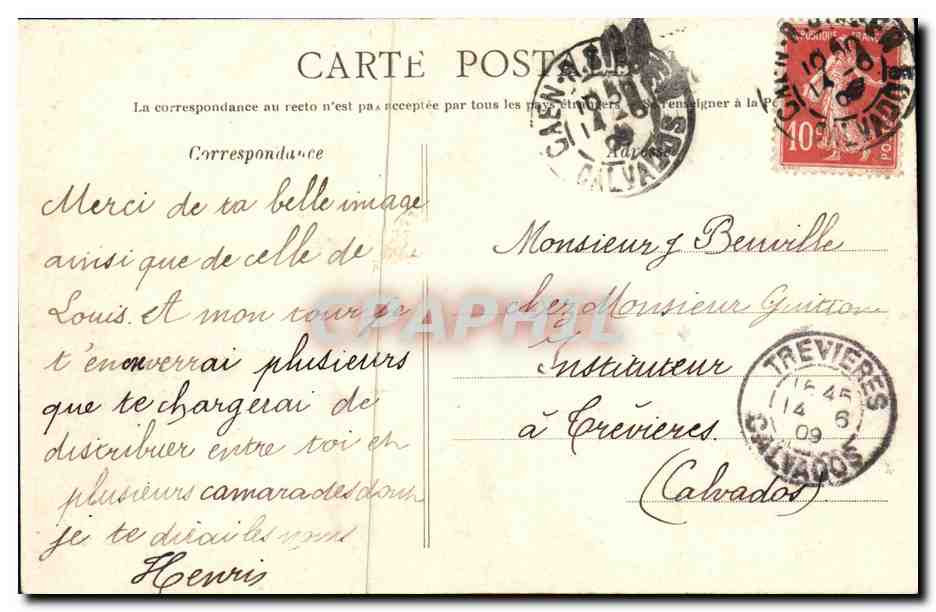 CPA Caen Le Lycee Malherbe Ancienne abbaye aux hommes Le refectoire — Verso