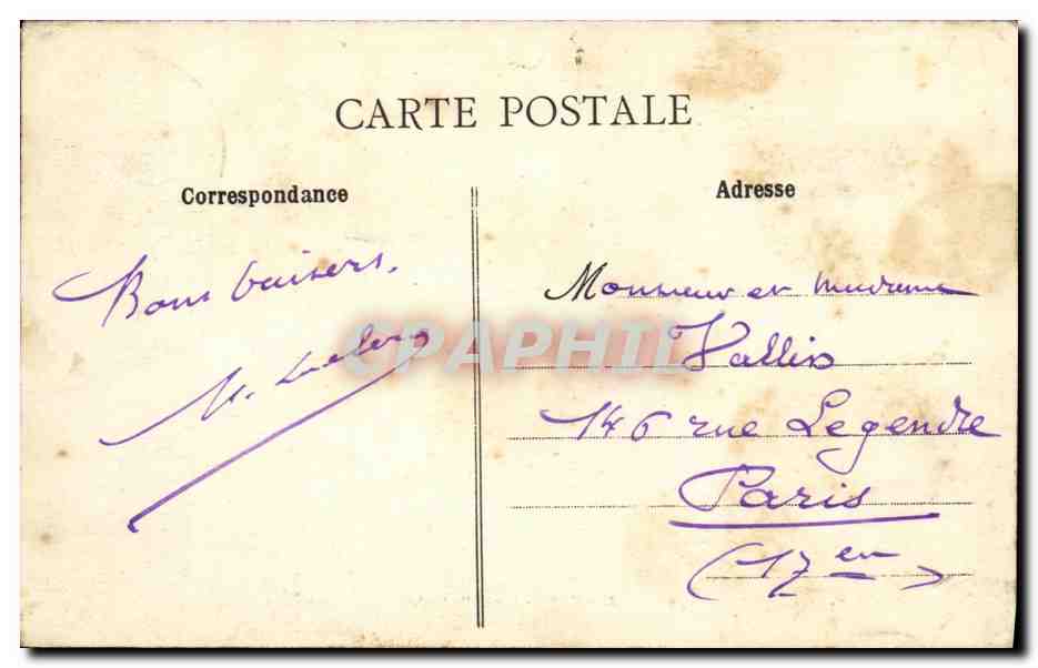 CPA Caen Lycee Malherbe La Chapelle — Verso