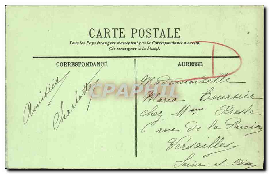 CPA Caen Lycee La Chapelle — Verso