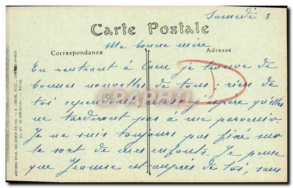 CPA Caen Le Lycee et l Eglise Saint Etienne Abbaye Aux Hommes — Verso