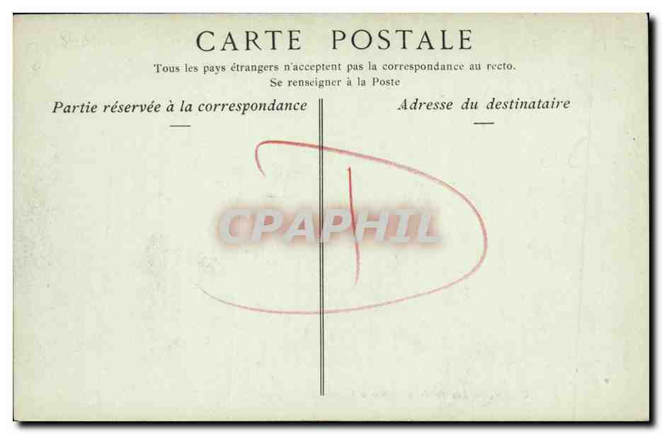 CPA Caen Les Bords de l Orne a l Ecole de Natation Bateau — Verso