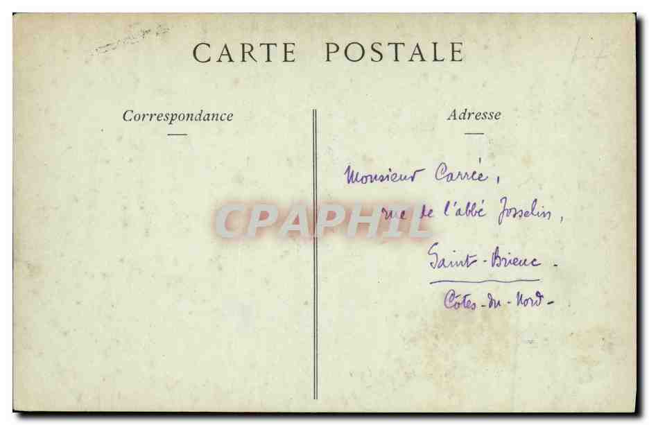 CPA Caen Le Petit Lycee — Verso