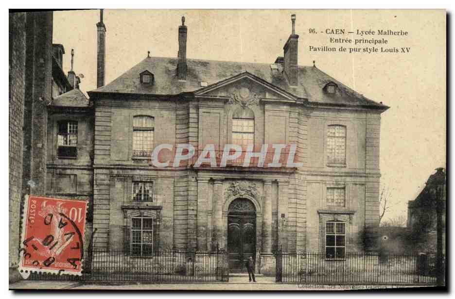 Caen — Lycée Malherbe — Entrée principale, Pavillon de style Louis XV
