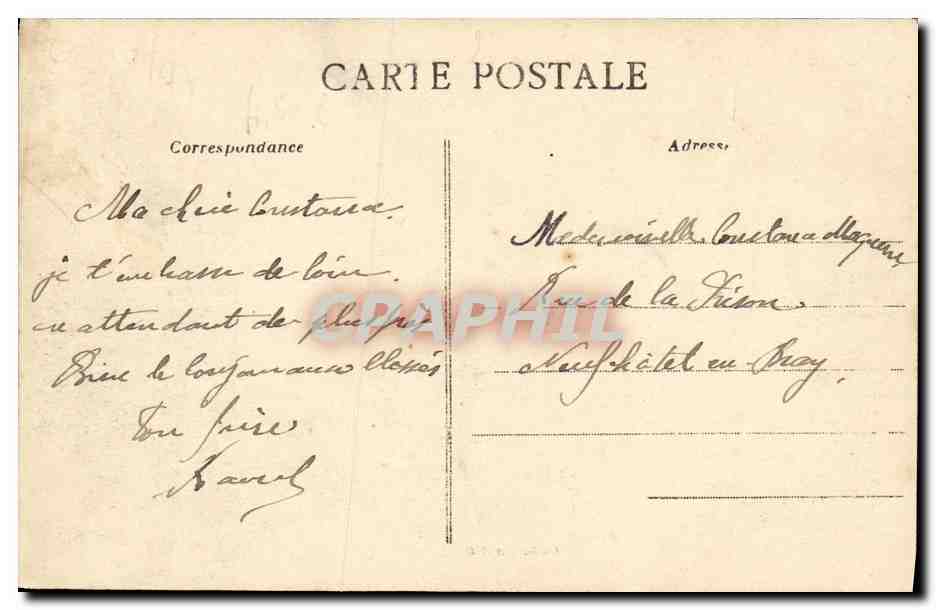 CAEN - Le Groupe scolaire — Collection A — n°163 — Verso