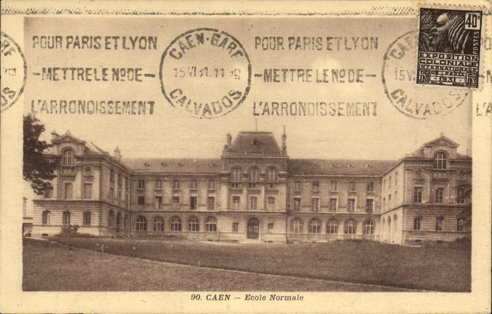 CPA Caen Ecole Normale