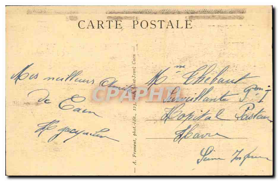 CPA Caen Ecole Normale — Verso