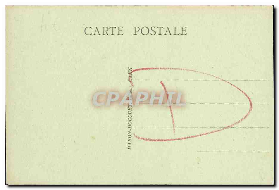CPA Caen Ecole Normale de Jeuanes Filles Cote Est — Verso