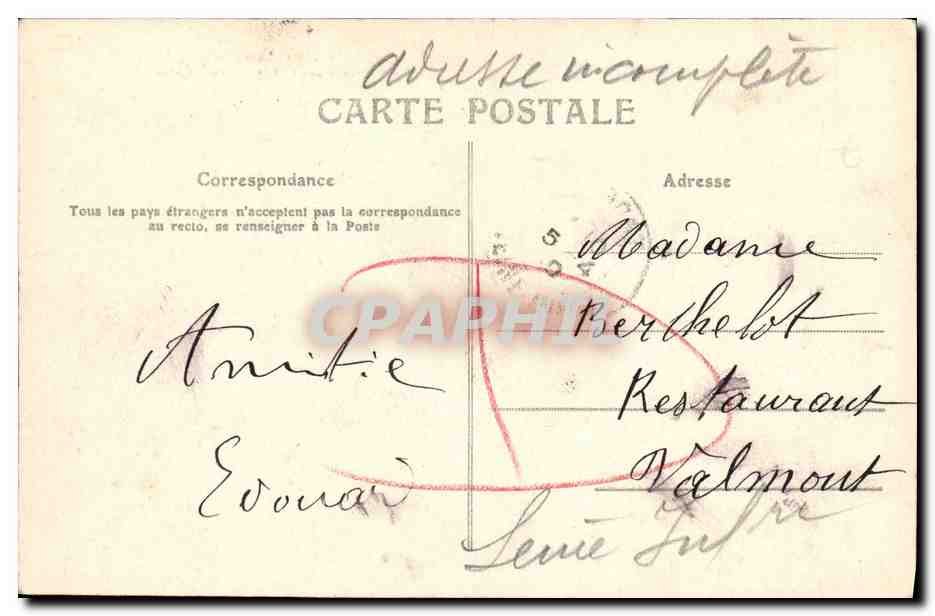 CPA Caen Ancien Palais des Ducs Ecole normale d institutrices — Verso