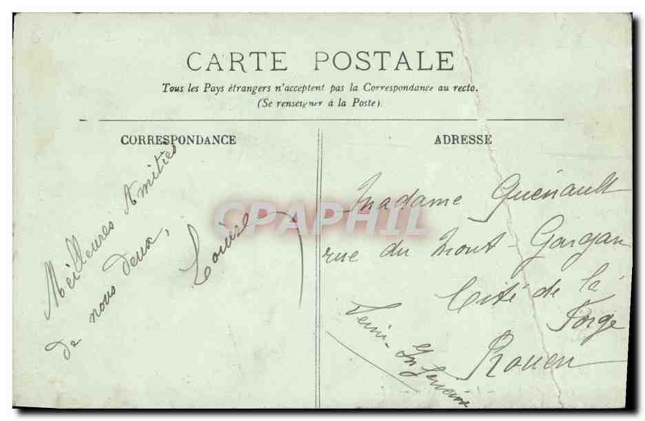 CPA Caen La Prefecture — Verso