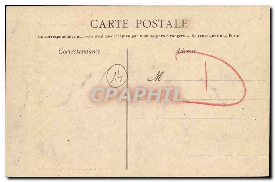CPA Caen Hotel de la Prefecture termine en 1849 — Rückseite