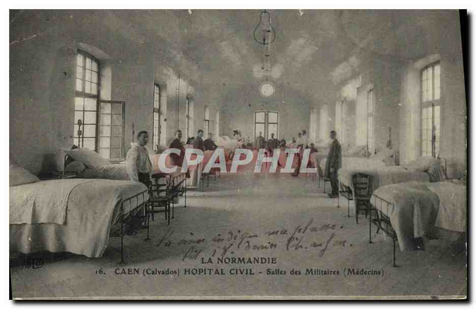 CPA Caen Hopital Civil Salles des Militaires