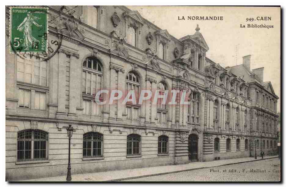 La Bibliothèque — Caen — Phot. et édit. F. Maillault-Cor