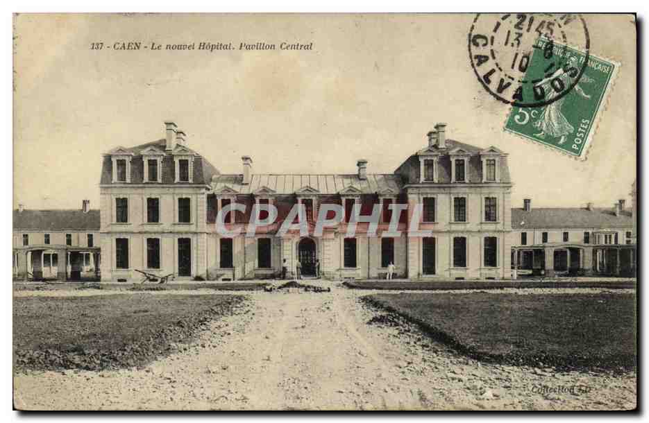 CPA Caen Le nouvel Hopital Pavillon Central